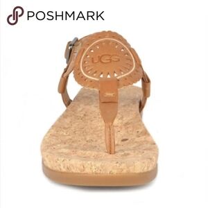 ❤️ Ugg Ayden II Women Tan real Leather memory foam Sandals size 6.5